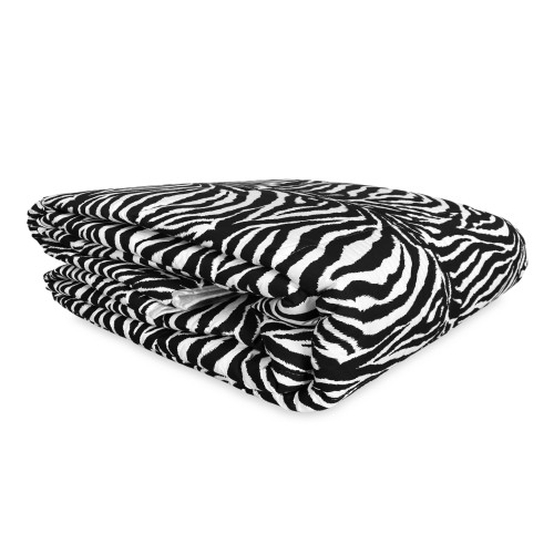 Black and White Striped Bow © Quilted Bedspread Made in Italy