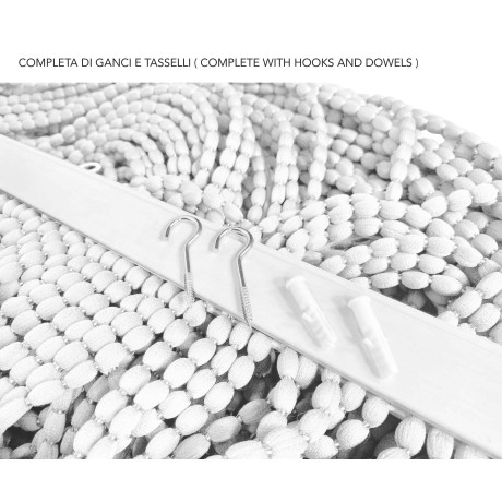 White anti-noise beaded curtain