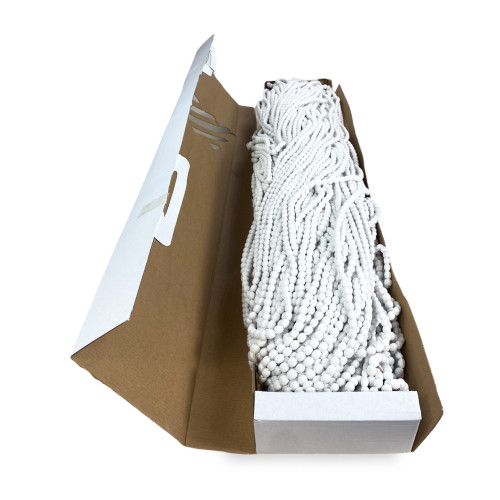 Mariel © SOFT BEADED TENT en Tissu Doux Anti insectes anti-bruit Fils GLACE BLANCHE