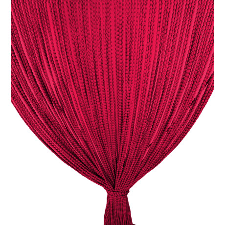 Beaded curtain in red anti-noise fabric