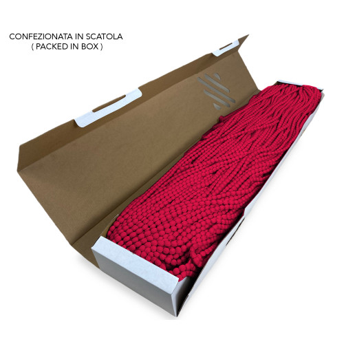 TENDA Mariel © SOFFICE a PERLINE in Stoffa Morbida Anti insetti antirumore a Fili ROSSO