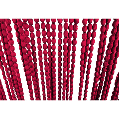 TENDA Mariel © SOFFICE a PERLINE in Stoffa Morbida Anti insetti antirumore a Fili ROSSO