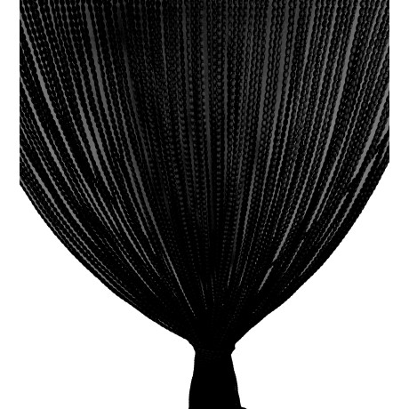 black beaded fabric curtain