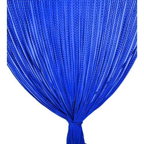 TENDA Mariel © SOFFICE a PERLINE in Stoffa Morbida Anti insetti antirumore a Fili BLU