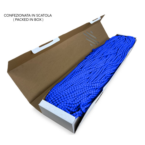 TENDA Mariel © SOFFICE a PERLINE in Stoffa Morbida Anti insetti antirumore a Fili BLU