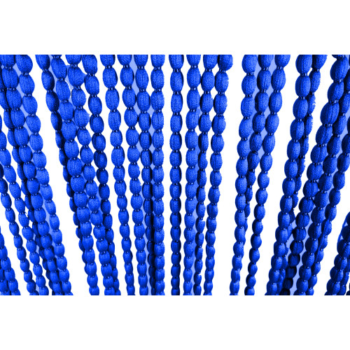 WEICHER MARIEL-VORHANG © MIT PERLEN aus weichem, schallhemmendem Stoff BLAU