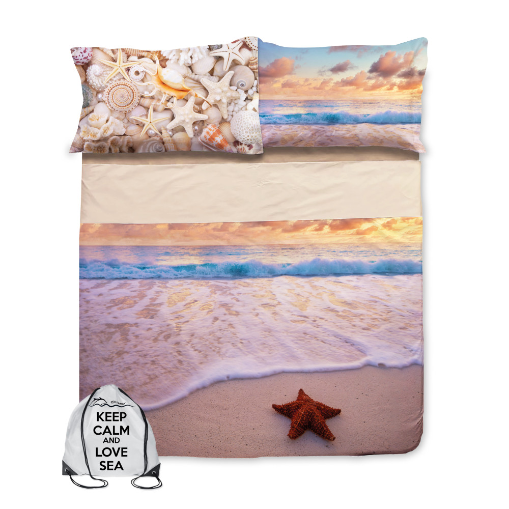 Sábana con función colcha playa, ola y mar Sábana con función colcha playa, ola y mar