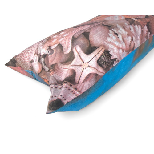 FEUILLE DE COUVERTURE DE LIT COMPLÈTE IMPRESSION NUMÉRIQUE COUVRE-LIT DE PLAGE ET DE MER AVEC SAC GARDER DOUBLE 2 carrés