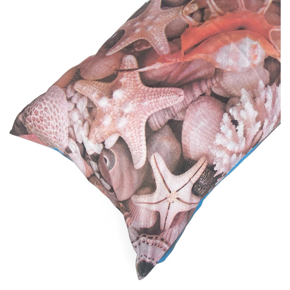 FEUILLE DE COUVERTURE DE LIT COMPLÈTE IMPRESSION NUMÉRIQUE COUVRE-LIT DE PLAGE ET DE MER AVEC SAC GARDER DOUBLE 2 carrés