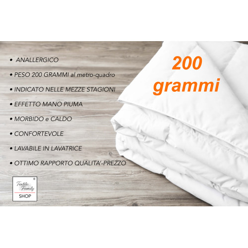 WHITE Synthetic Bed Down Half Weight gr./sqm. 200 grams average weight