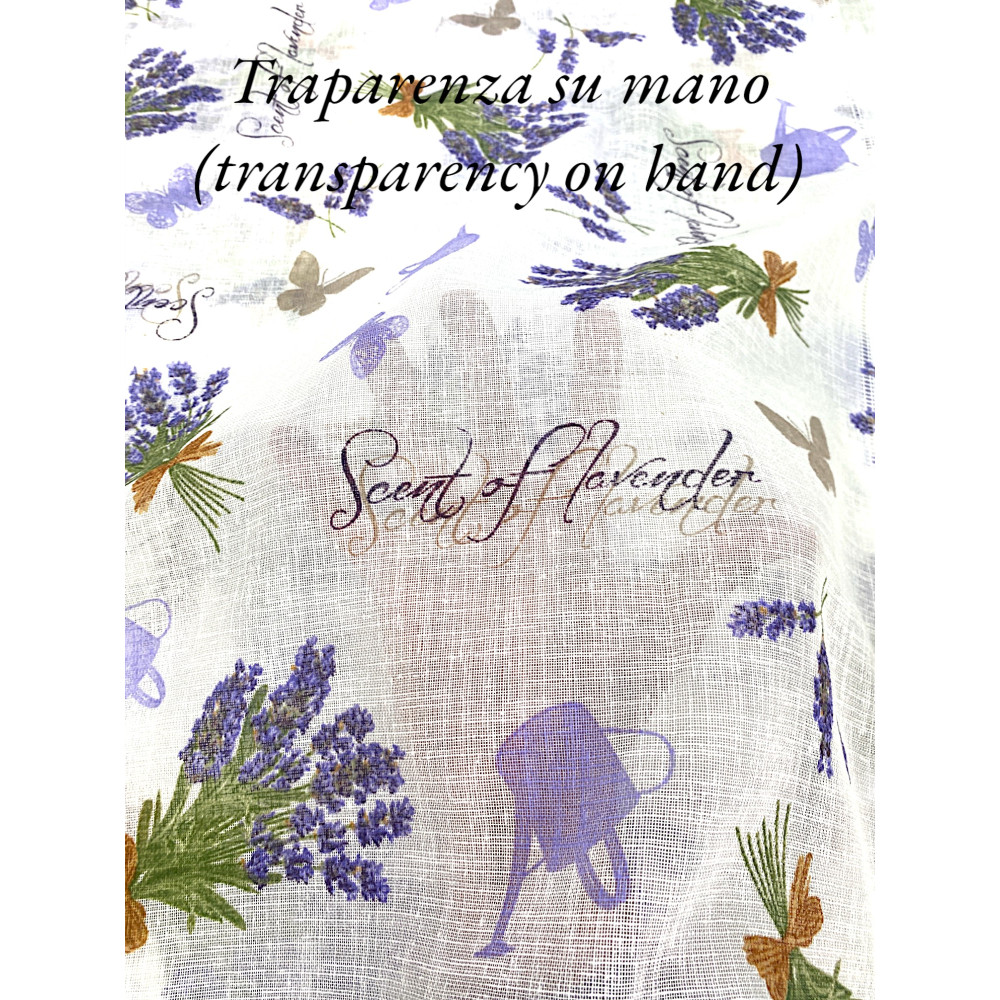 Paar LAVENDER Glasvorhänge cm. 60 von Fenster und Tür