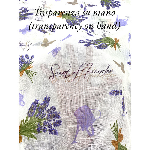 Paar LAVENDER Glasvorhänge cm. 60 von Fenster und Tür