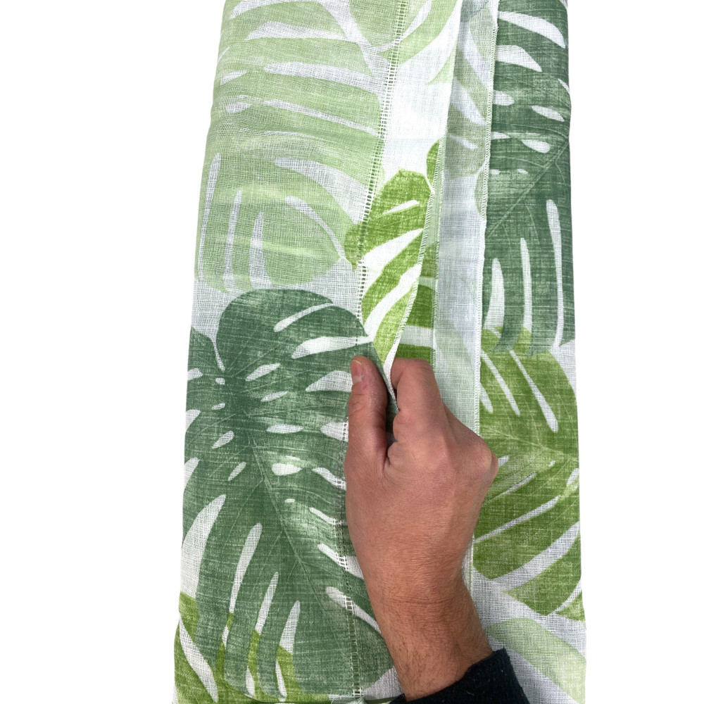 Paar GREEN LEAF Glasvorhänge cm. 60 von Fenster und Tür