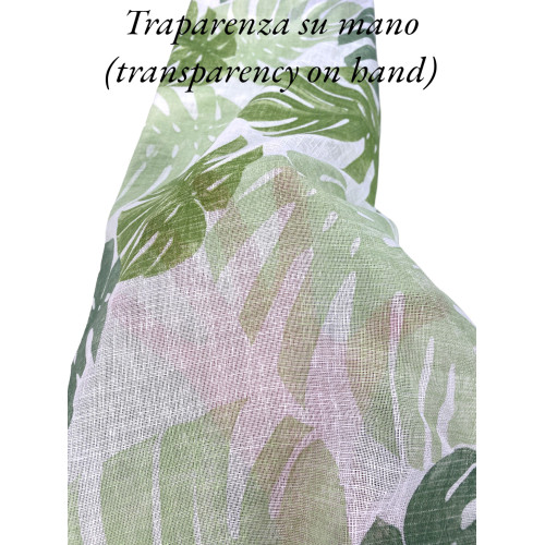 Pair of GREEN LEAF glass curtain cm. 60 from Window and Door