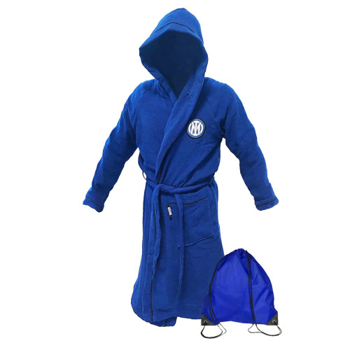 F.C. INTER Original BOY BOY peignoir en micro-éponge avec sac à dos PISCINE