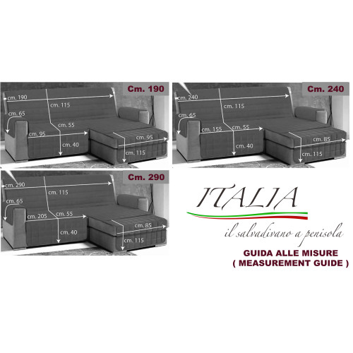 SOFA COVER ITALIA the sofa protector WITH quilted PENINSULA DOVE GREY