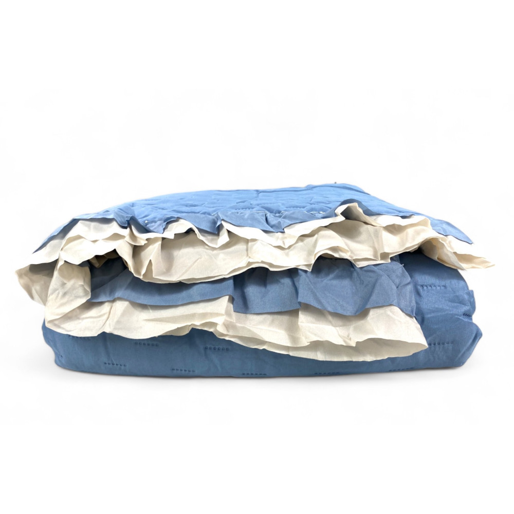 Couvre-lit matelassé avec volants en ASSORTI Double Unit Sucre/Crème