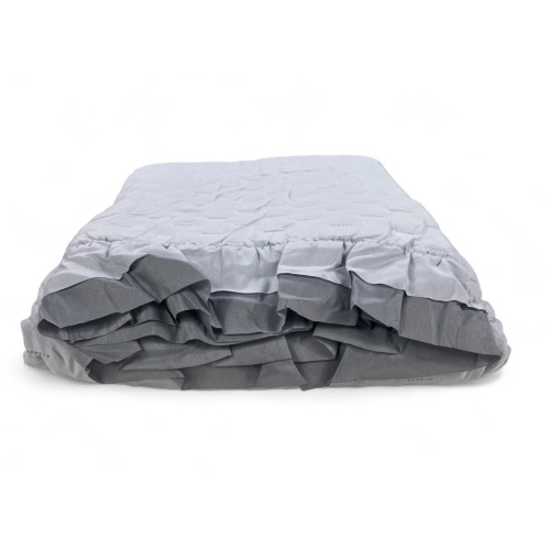 Couvre-lit matelassé à volants en ASSORTI Double Unit Gris/Anthracite