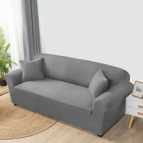 Funda de sofá elástica gris
