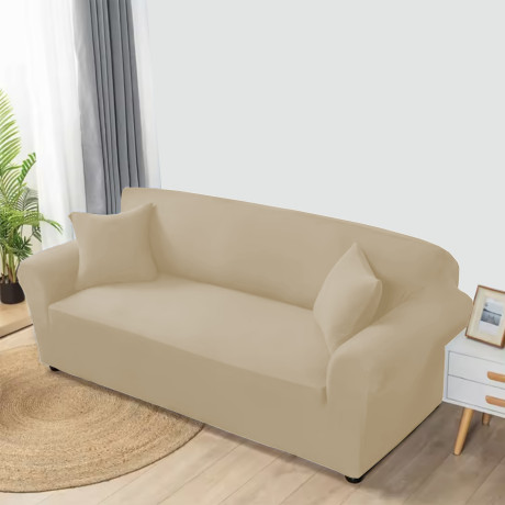 Funda de sofá elástica crema