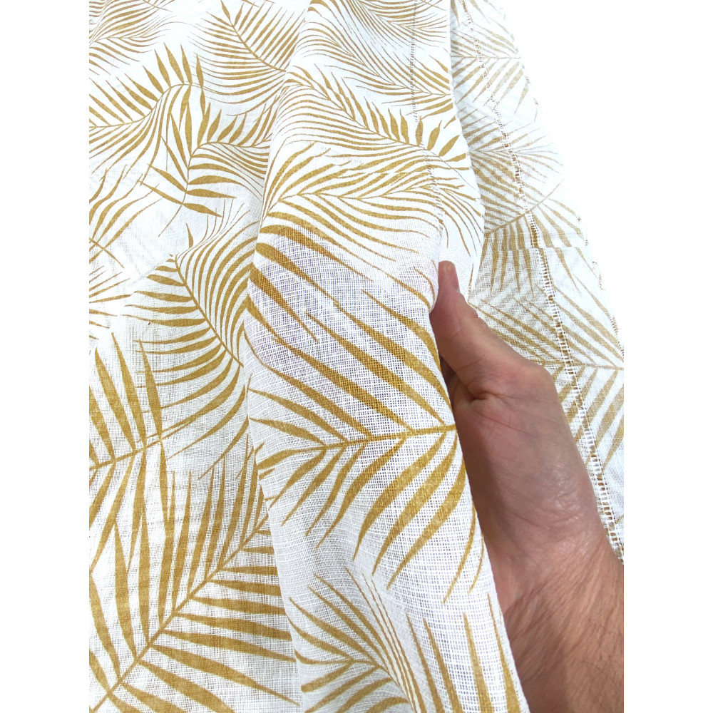 Paar GLASVORHÄNGE OCKERSTIL breit cm. 60 von Fenster und Tür