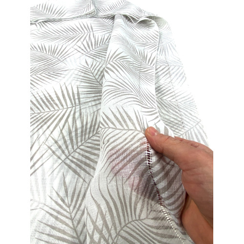 Pair of FOGLIA STYLE BEIGE glass curtain cm. 60 from Window and Door