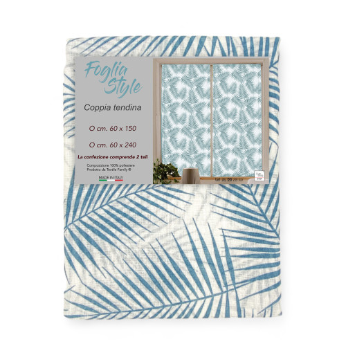 Paar BLUE LEAF GLASS CURTAIN cm breit. 60 von Fenster und Tür