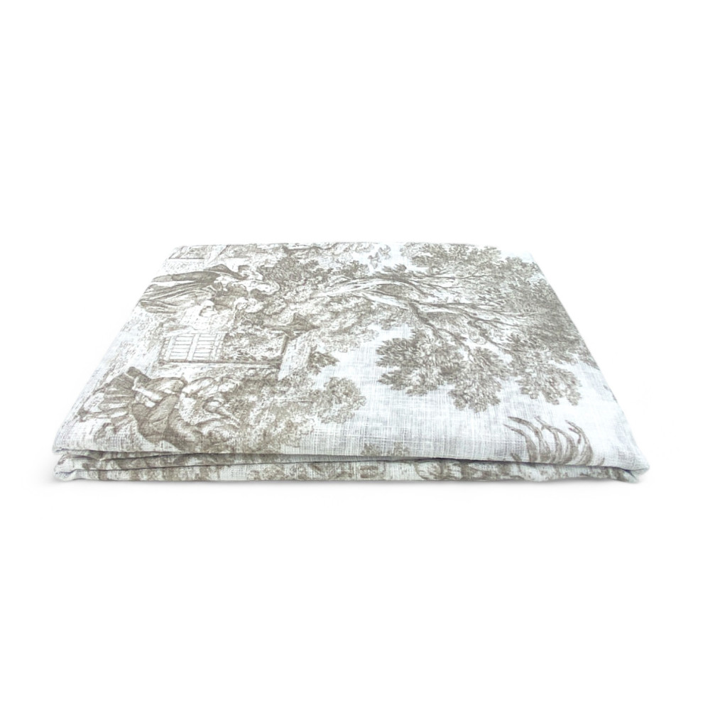 Coppia TENDINA a vetro TOILES DE JOUY Beige larga cm. 60 da Finestra e da Porta