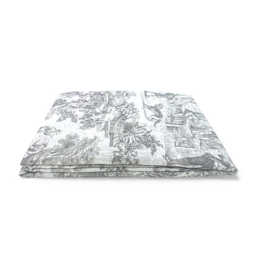 Par de cortinas de cristal TOILES DE JOUY Gris cm. 60 de la ventana y la puerta