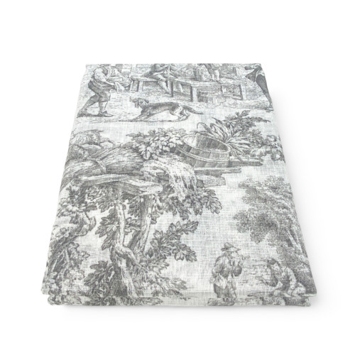 Paar TOILES DE JOUY Glasvorhänge Grau cm. 60 von Fenster und Tür