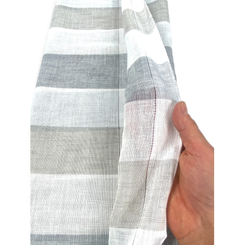 COPPIA tendina VETRO MODERNA larga 45 o 60 o 85 RIGONE Grigio e Tortora