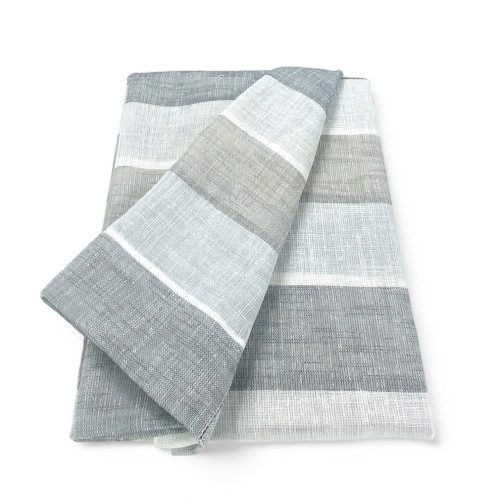 PAIRE de rideaux VERRE MODERNES 45 ou 60 ou 85 de large RIGONE Gris et Gris Tourterelle