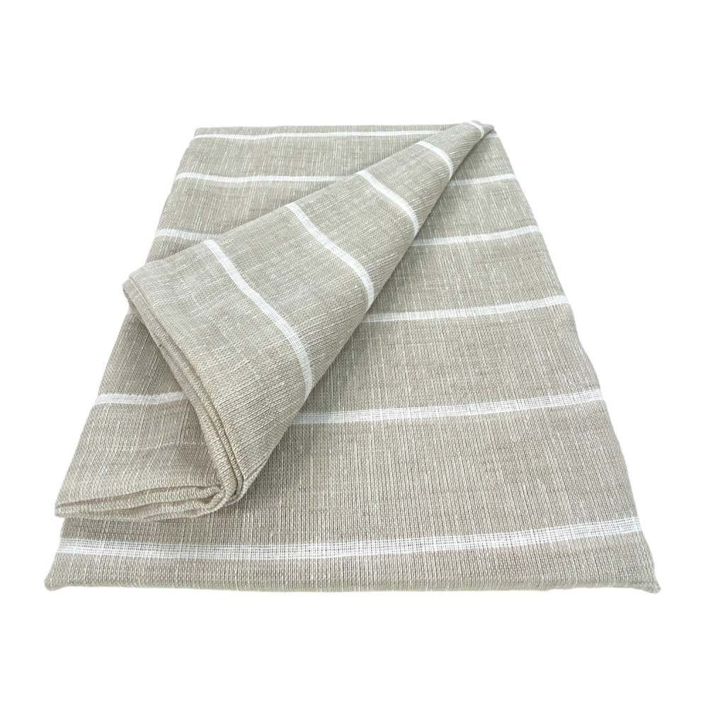 PAIR OF MODERN GLASS curtain 45 or 60 or 85 wide STRIPES Beige