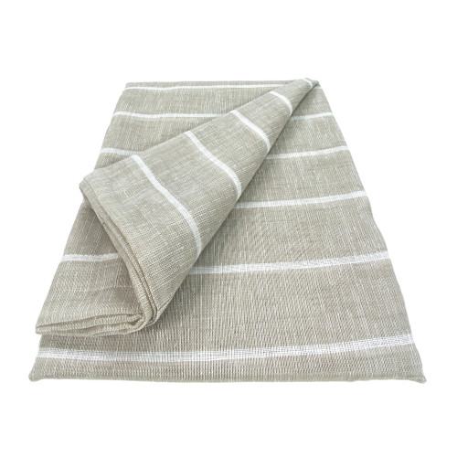 PAIR OF MODERN GLASS curtain 45 or 60 or 85 wide STRIPES Beige