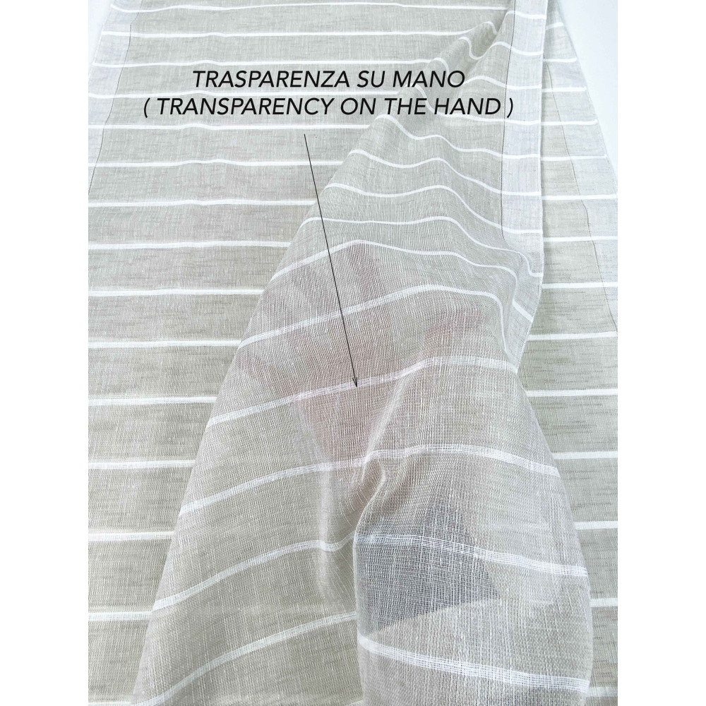 COPPIA tendina VETRO MODERNA larga 45 o 60 o 85 RIGHINE Beige