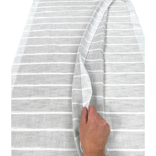 PAR DE VIDRIO MODERNO cortina 45 o 60 u 85 rayas anchas Gris