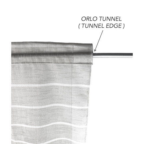 PAIR OF MODERN GLASS curtain 45 or 60 or 85 wide STRIPES Grey