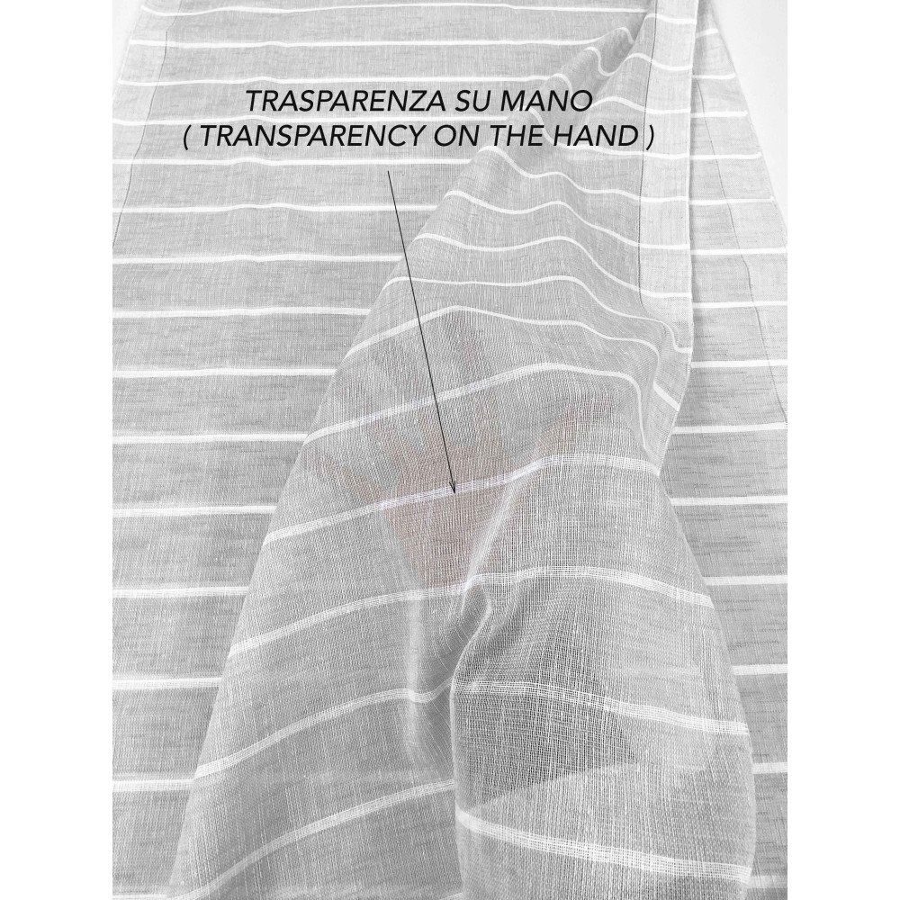 PAIR OF MODERN GLASS curtain 45 or 60 or 85 wide STRIPES Grey