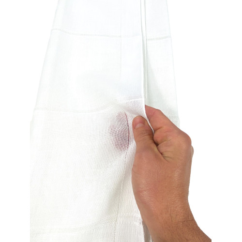 PAIRE de rideaux MODERNES en VERRE 45 ou 60 ou 85 de large Ajour Blanc