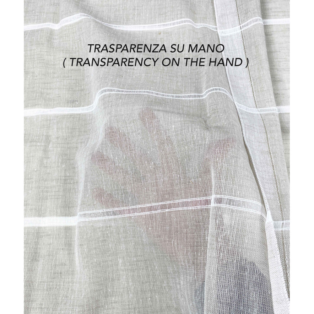 PAIRE de rideaux en VERRE MODERNE 45 ou 60 ou 85 de large Ajour Beige