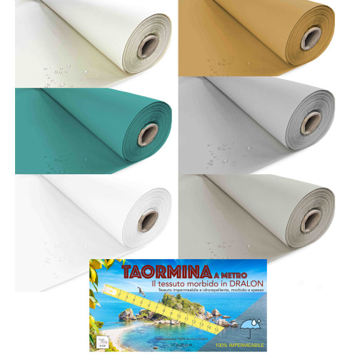 TELA DE SOMBRILLA TAORMINA en DRALON para balcón de JARDÍN exterior A METRO impermeable y repelente al agua altura cm. 160