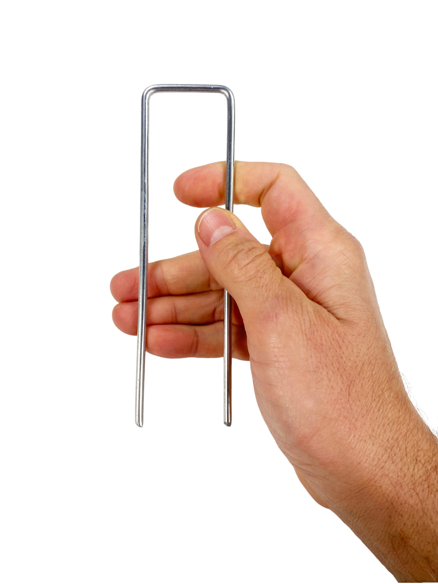 Lot De 50 Piquets De Jardin Galvanisés En Forme De U - 3 X 40 X 100 Mm