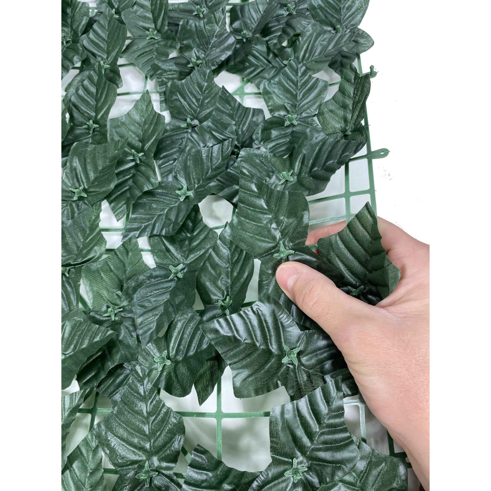 HEDGE Privacy Leaf Ivy Fausse feuille artificielle pour murs et balcons Écran d’intimité ornemental Evergreen