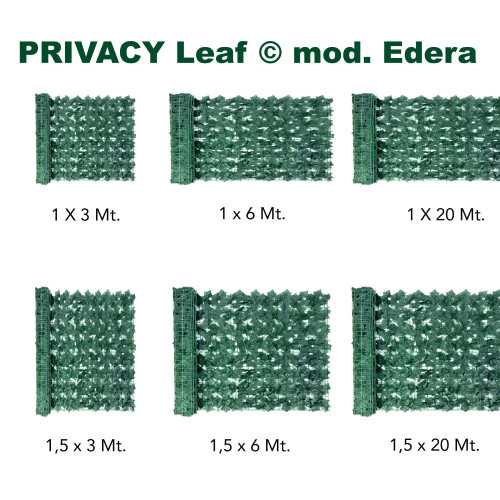 HEDGE Privacy Leaf Ivy Fausse feuille artificielle pour murs et balcons Écran d’intimité ornemental Evergreen