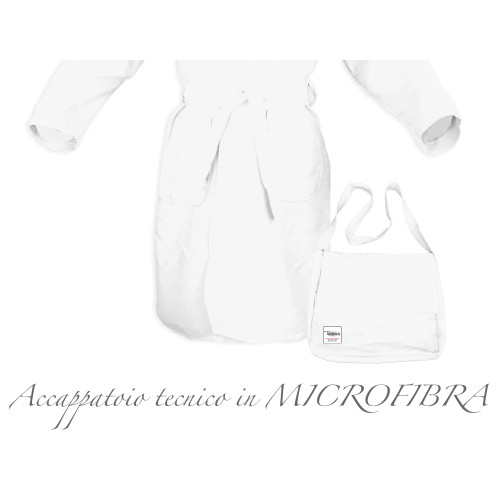 Peignoir technique PODDY en microfibre BLANC