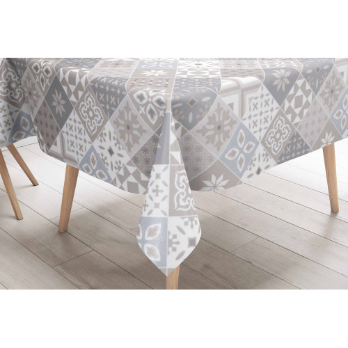 NAPPE LIMA © en TISSU LAVABLE PVC HYDROFUGE MAJOLICA Sable Fabriqué en Italie