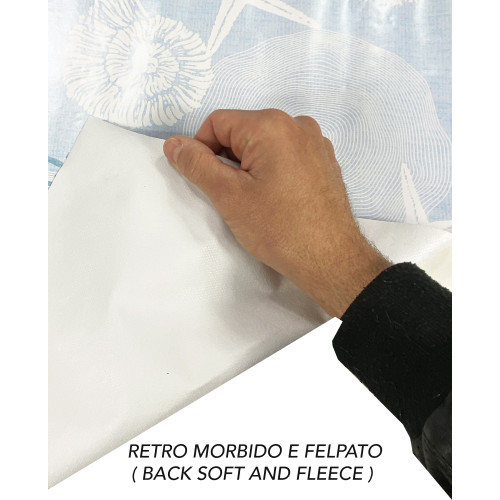 NAPPE LIMA © en PVC LAVABLE LAVABLE CORAIL Bleu Fabriqué en Italie