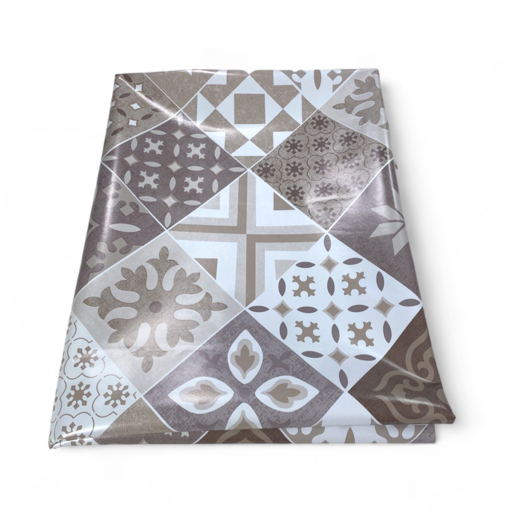 TOVAGLIA LIMA © in TELA CERATA plastificata LAVABILE idrorepellente in PVC MAIOLICHE Sabbia Made in Italy