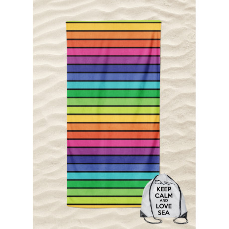 beach towel made of thick and soft cotton terry