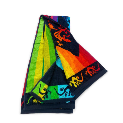 BEACH TOWEL in pure cotton terry Jeko Surf size large cm. 90 X 165 and beach backpack